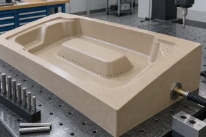 Vacuum forming mold venting and surface inspection
